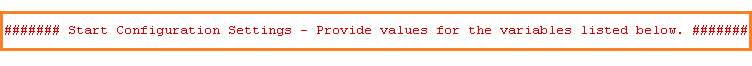 Figure 14 - Start Configuration Settings location