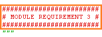 Figure 13 - MODULE REQUIREMENT 3 location