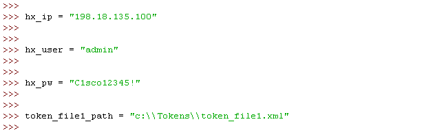 Figure 23 - Argument Variables for create_token_file() Function