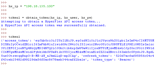 Figure 5 - Argument Variables for refresh_token() Function