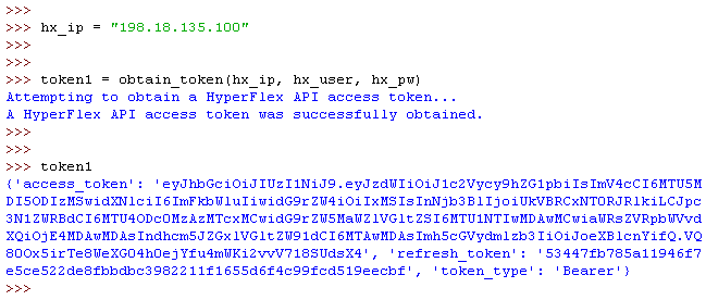 Figure 8 - Argument Variables for validate_token() Function