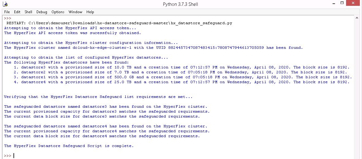Missing Safeguarded Datastores Added