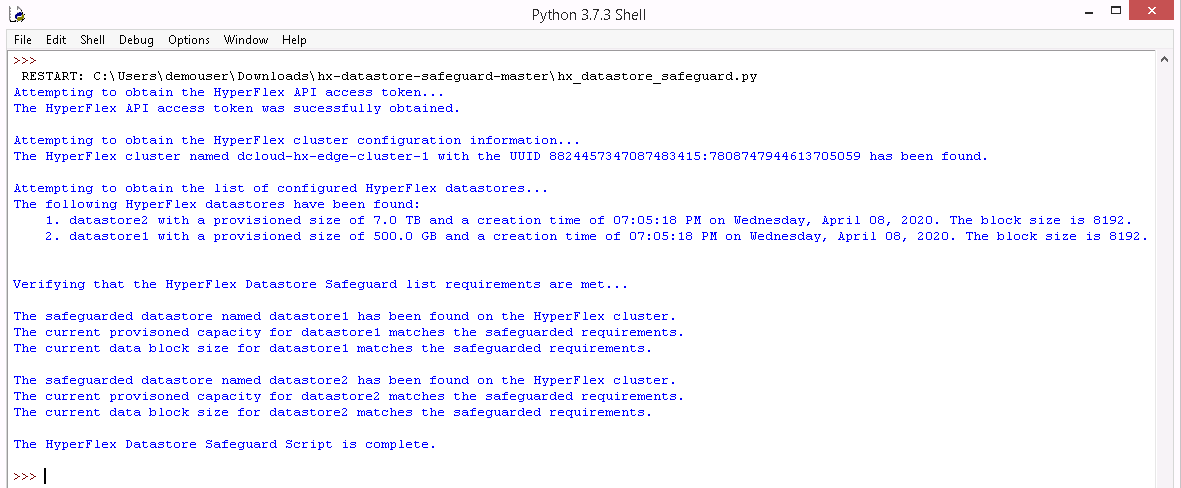 Safeguarded Datastores Added, Settings Now Match