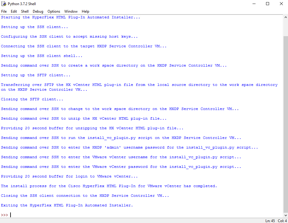 Completed Run Example